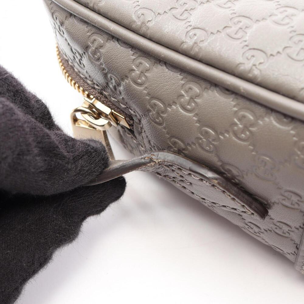 GUCCI Authentic Gray Leather Shoulder Bag - Picture 9 of 9
